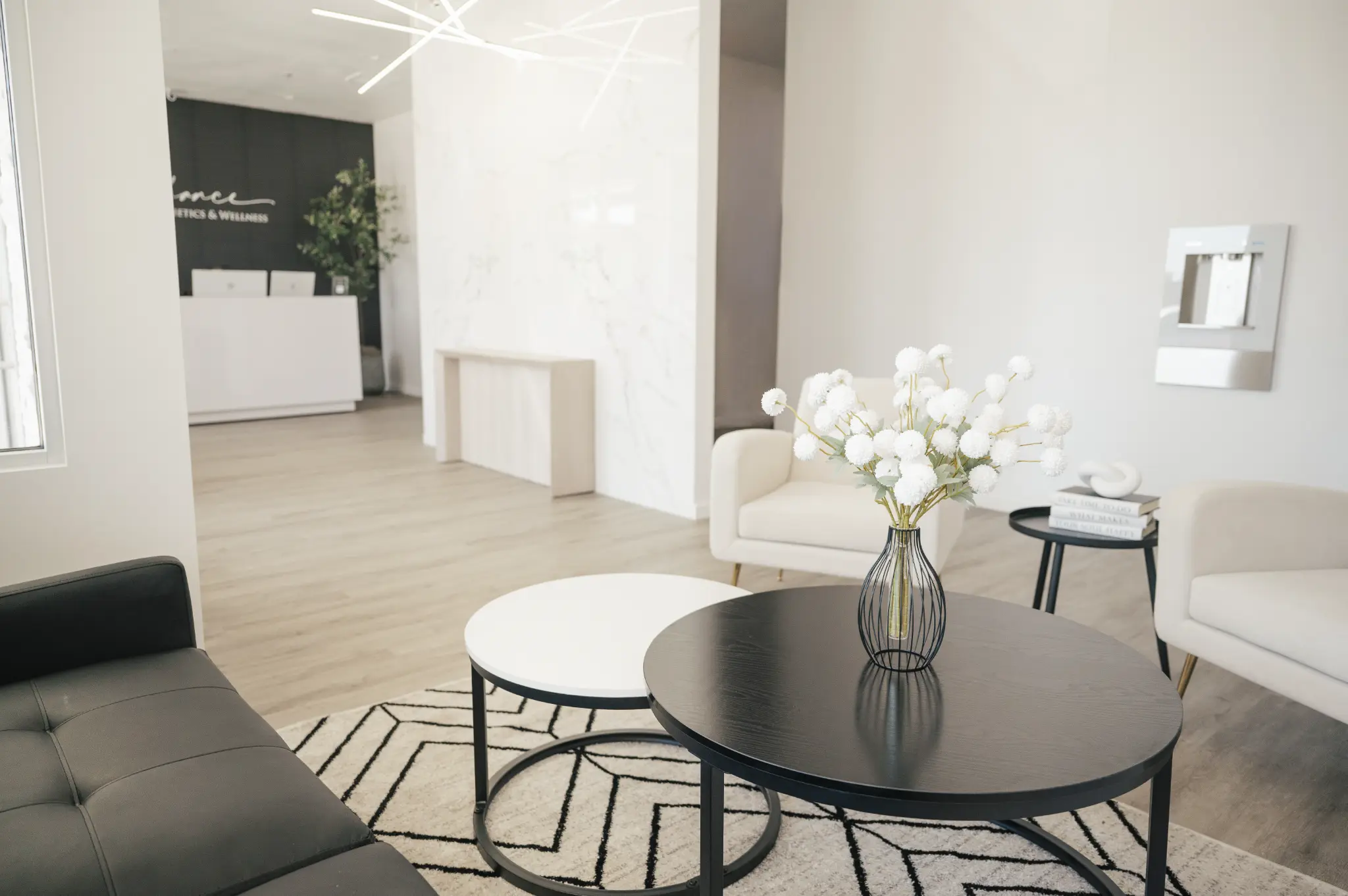 The waiting area at Enhance Aesthetics & Wellness in Yuma, AZ